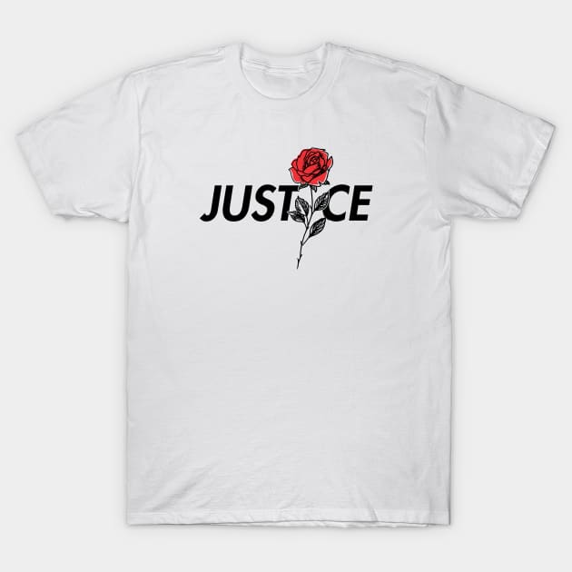 Justice Rose T-Shirt by denufaw